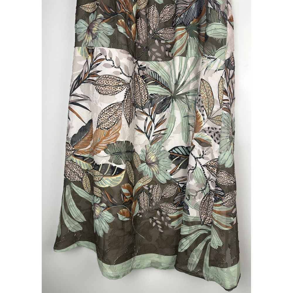 Super Natural x Secret Mission Jungle Safari Open Leg Slit Maxi Skirt Size Small - Picture 12 of 14